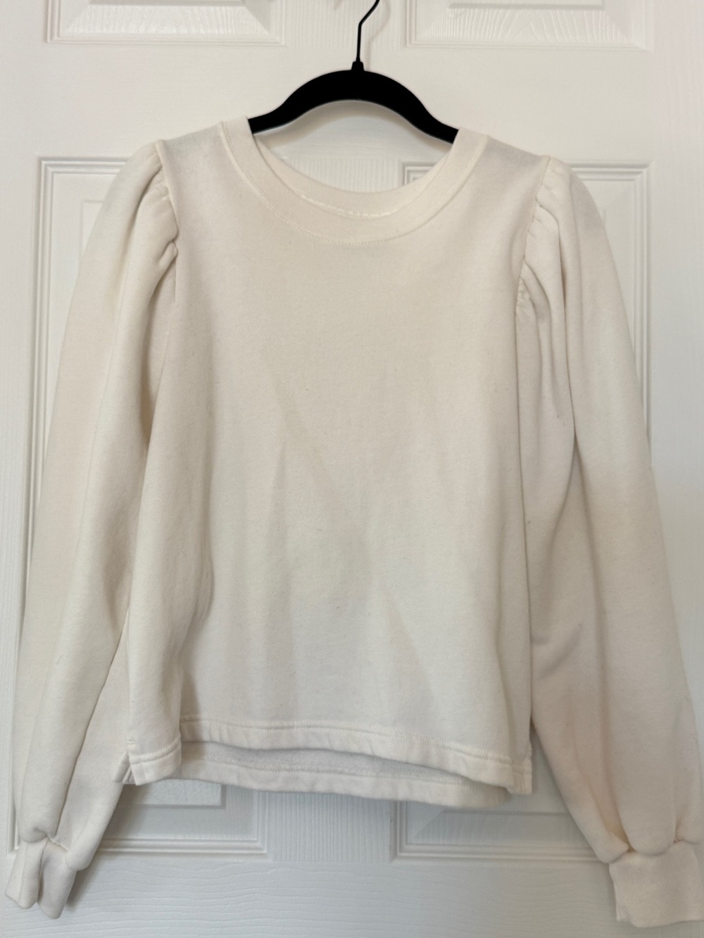 Abercrombie & Fitch Cream Puff-Sleeve Women's Sweater Size Small